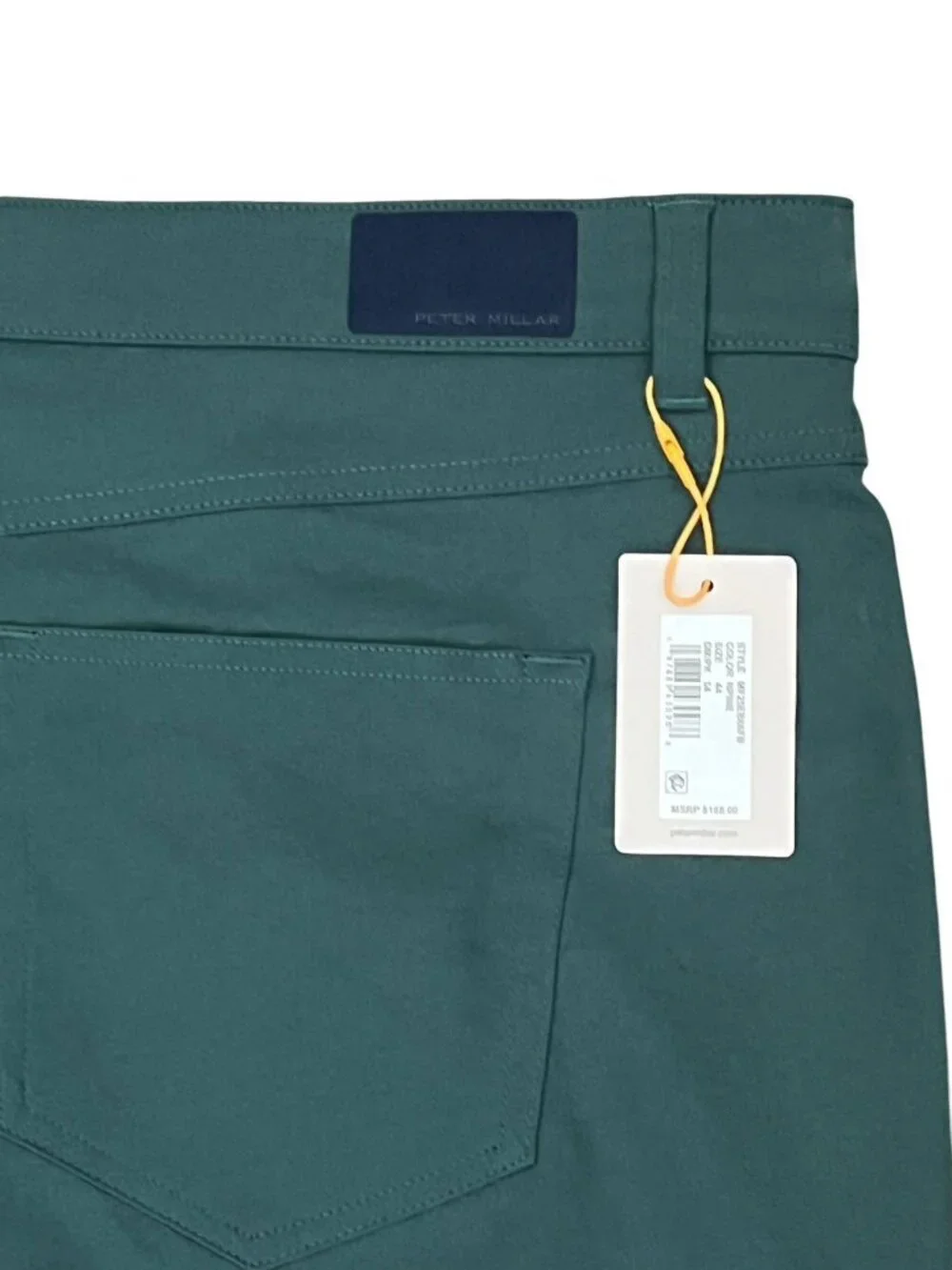 Peter Millar Crown Sport EB66 Performance 5 Pocket Green Men's 44 x 34 NWT